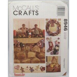 McCall's Crafts 8946 Gingerbread Christmas Holiday Felt Applique Decor
